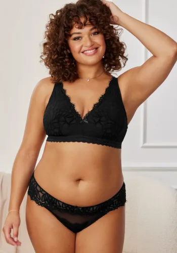 LASCANA Bralette-BH ohne Bügel rundherum aus Spitze ? ideal für grosse Grössen