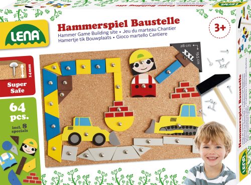 LENA, LENA® Hammerspiel BAUSTELLE in bunt