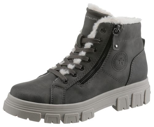 TOM TAILOR Schnürboots, mit Zierreissverschluss an der Aussenseite