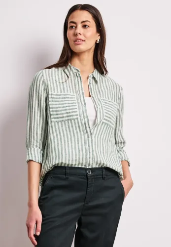 Street One, Langarm Hemdbluse aus Leinen