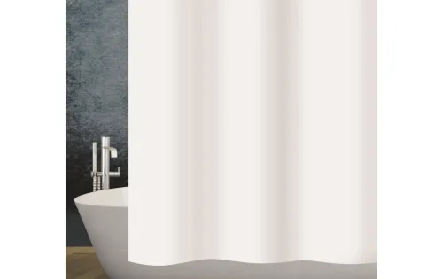 Diaqua, Diaqua - Duschvorhang Textil Basic - weiss, 180x200 cm