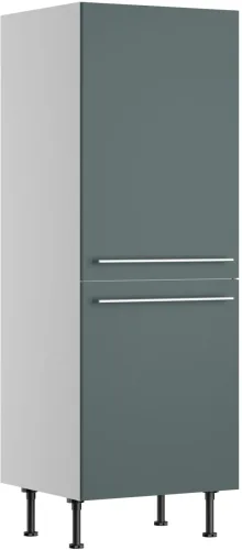 Kochstation, KOCHSTATION Midischrank "KS-Bern2" Breite 60 cm, Höhe 176,6 cm, 2 Türen verlascht, 3 Einlegeböden
