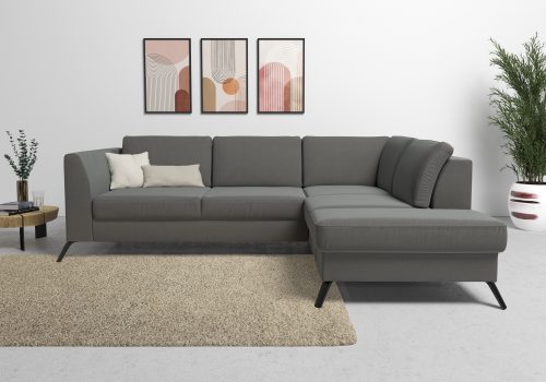 SIT&MORE, sit&more Ecksofa, inklusive Sitztiefenverstellung, wahlweise mit Bettfunktion, 15cm hoch