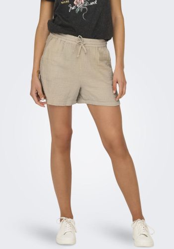 Only, Only Stoffshorts - Oxford Tan L Damen