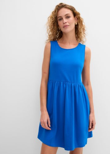 bonprix, bonprix Shirtkleid bequeme Passform, ohne Ärmel, mit Eingriffstaschen, aus Baumwolle