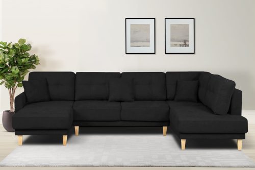 Goodproduct, GOODproduct Wohnlandschaft "TRIPLO U-Form wahlweise mit Schlaffunktion, B/T/H: 310/192/90 cm" Schlafsofa, auch mit Bettkasten, Steppung im Rückenkissen