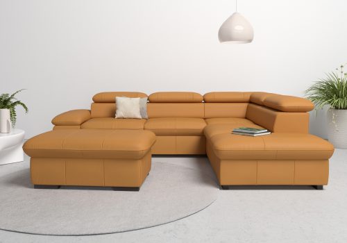 HOME AFFAIRE, Home affaire Ecksofa »Alberto«, mit Ottomane, inkl. Kopfteilverstellung, wahlweise mit Bettfunktion