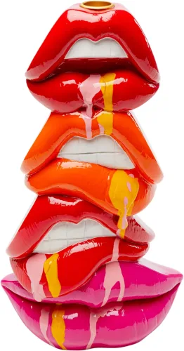 KARE Design - Kerzenständer Lips 30, One Size, Rot
