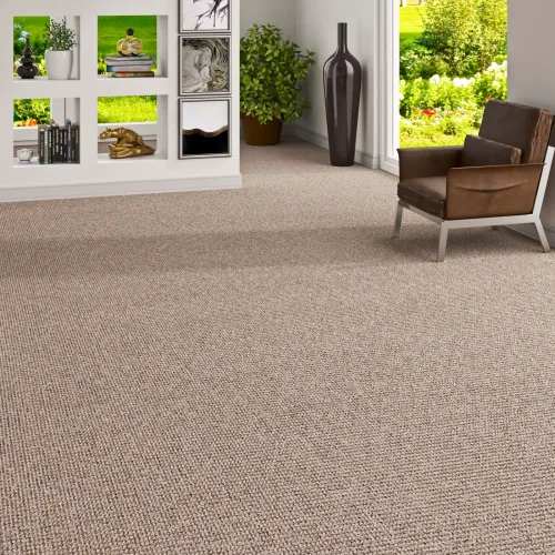 Goodproduct, GOODproduct Teppichboden "Ruva, Schlinge, Gesamthöhe 6 mm" rechteckig strukturierte Oberfläche, Breite 400 cm, strapazierfähig, Wohnzimmer