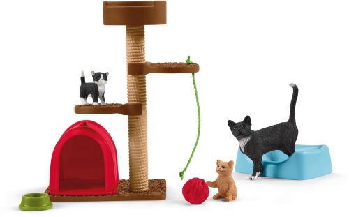 Schleich, Schleich® Spielfigur »Farm World, Spielspass für niedliche Katzen (42501)«, (Set)
