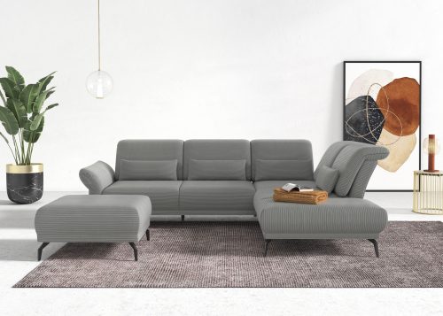 INOSIGN, INOSIGN Ecksofa »Coco«, wahlweise mit Sitztiefen, Armteil- und Kopfteilverstellungim Cord, mit Füssen 15 cm hoch