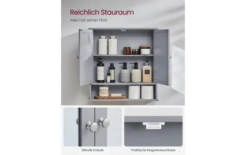 VASAGLE, Badezimmerschrank VASAGLE Grau