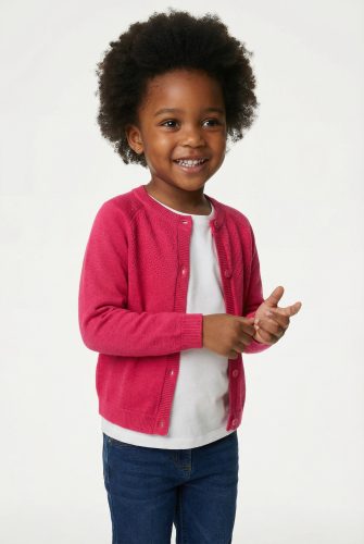 Strickjacke NEELE mit Glitzer in pink