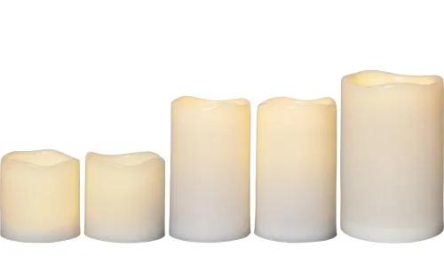 STAR TRADING, LED Pillar Kerze Paul 5er Pack