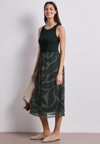 Street One, Midikleid mit Strukturmix und Print