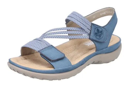 Rieker, Rieker Riemchensandale Sommerschuh, Sandalette, Keilabsatz, mit Gummizügen