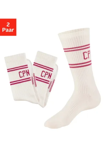 Copenhagen Studios, Copenhagen Studios Langsocken Packung, 2 Paar tlg. mit Pikeé-Struktur unter der Sohle