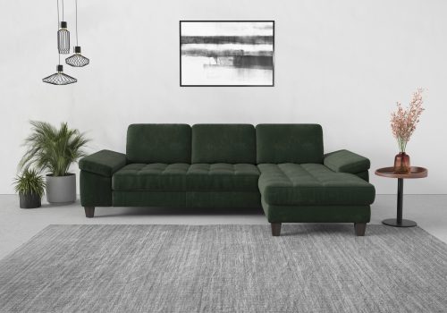 SIT&MORE, sit&more Ecksofa, Recamiere, mit oder ohne Bettfunktion, Bettkasten, Füsse wengefarben