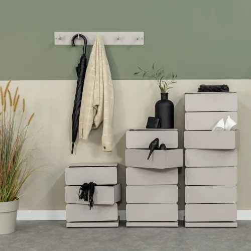 Spinder Design, Spinder Design Kommode Hesta Braun Stahl 37 cm 26 cm - Farbe: taupe