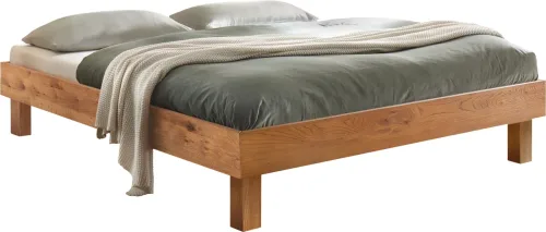 Hasena, Hasena Bett Ferizeya Braun Holz 160 x 200 cm - Farbe: Wildeiche - Bett