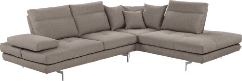 CALIA ITALIA, CALIA ITALIA Ecksofa »Toby Wing«, Sitztiefenverstellung, wahlweise mit Kissen-Set, Füsse Chrom glänzend