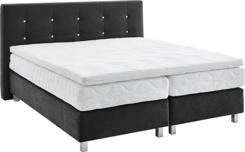 Westfalia Schlafkomfort, Westfalia Schlafkomfort Boxspringbett mit Knöpfen in Kristalloptik, wahlweise mit Topper