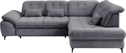 home affaire, Home affaire Ecksofa "Lazio modern und bequem, schmale Armlehnen, tolle Detailverarbeitung" zwei verschiedene Fussfarben wählbar