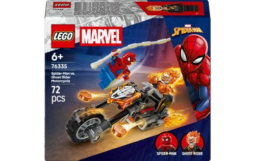 LEGO, LEGO Konstruktionsspielsteine "Marvel Spider-Man vs. Ghost Rider auf seinem Motorrad 76335"