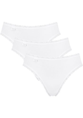 Sloggi, sloggi Taillenslip "24/7 Cotton Lace" mit edler Spitze und flachen Nähten