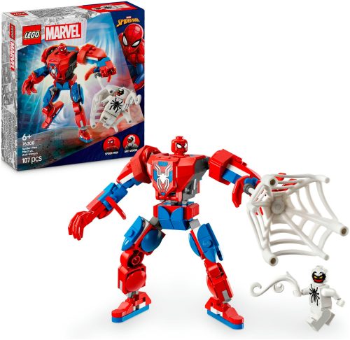 LEGO, 76308 Marvel Super Heroes Spider-Man Mech vs. Anti-Venom, Konstruktionsspielzeug