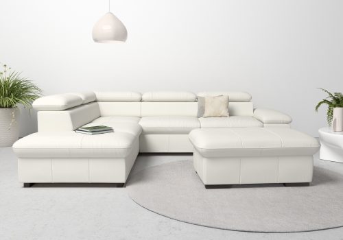 HOME AFFAIRE, Home affaire Ecksofa »Alberto«, mit Ottomane, inkl. Kopfteilverstellung, wahlweise mit Bettfunktion