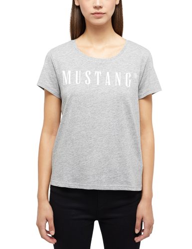 Mustang, Mustang - T-Shirt  1er Pack Bequem sitzend-Style Alma, für Damen, Grau, Größe M