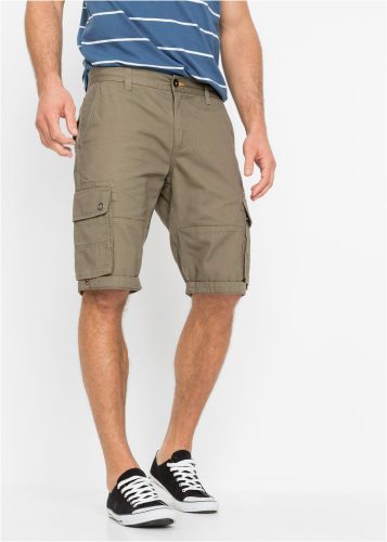 bonprix Cargobermudas Cargo-Bermuda, aus Baumwolle, mit verstellbarer Länge, Regular Fit