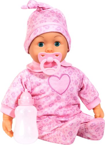 Bayer, Bayer Babypuppe »First Words Baby, 38 cm, Schafe rosa« mit Schlafaugen und Babygeräuschen