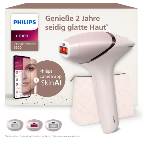 Philips, PHILIPS Lumea IPL 9900 Series BRI953/02 Haarentfernungsgerät mit SenseIQ Rosa