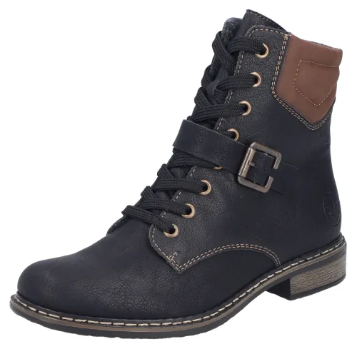 Rieker, Rieker Schnürstiefelette Schnürboots, Stiefelette, Blockabsatz, mit gepolstertem Schaftrand