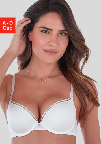 s.Oliver, s.Oliver Push-up-BH "Schalen-BH, Bügel-BH, T-Shirt-BH, Elina" mit herausnehmbaren Kissen, Dessous