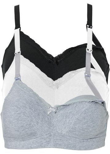 bonprix Still-BH Packung, 3 Stk. im praktischen 3er Pack, mit Clip-Verschlüssen, aus Baumwollqualität