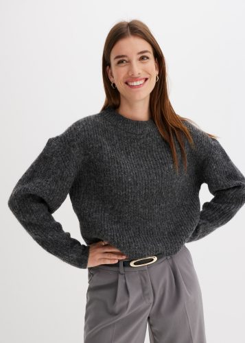 bonprix Strickpullover in tollem Rippstrick mit geringem Wollanteil, weit geschnitten