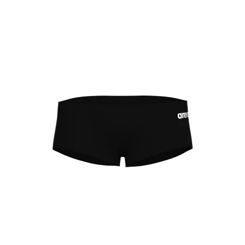 arena, arena - Tief sitzende Badeboxer  Solid, für Herren, Schwarz/Weiss, Größe 90
