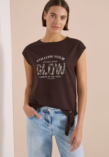 Cecil Kurzarmshirt Sommershirt mit Knotendetail