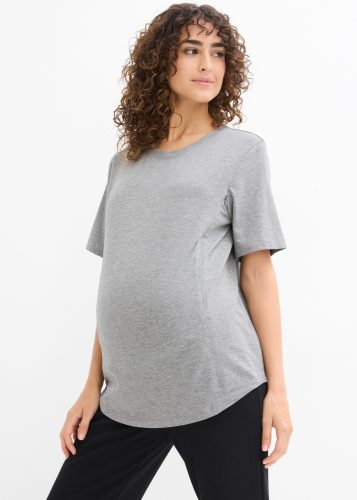 bonprix Umstandsshirt mit Reissverschlüssen zum Stillen, Rundhalsausschnitt, Kurzarm