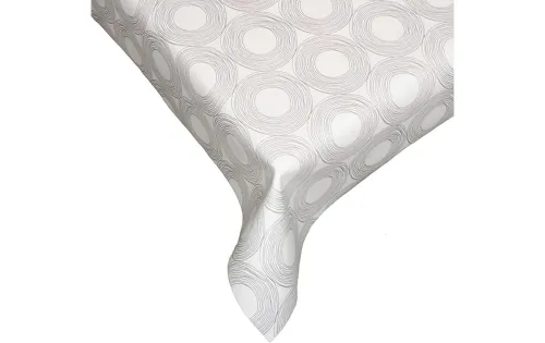 Hubatka Textil, Hubatka TEXTIL Tischdecke "Megaline, Grau Kreise"
