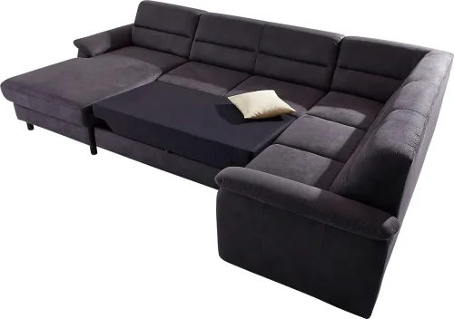 Sit & More, sit&more Wohnlandschaft "Top Ascara U-Form" inklusive Boxspring/Federkern-Polsterung, wahlweise mit Bettfunktion