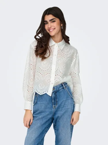Only, Only Oversize Bluse - Cloud Dancer XS Damen