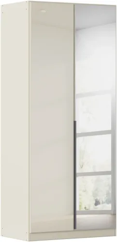 Goodproduct, GOODproduct Drehtürenschrank "Kleiderschrank Kleiderschränke Schrank Garderobe AGORDO mit Glasfront" in zwei Griff-Farben, Breiten 91-405 cm, durchdachte Innenausstattung, in 8 Breiten und 2 Höhen MADE IN GERMANY