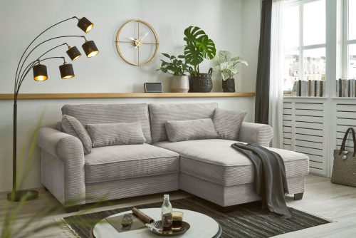 ED EXCITING DESIGN Ecksofa »Angelina«, mit Bettfunktion und Bettkasten, sowie Rücken-, Nieren- und Zierkissen