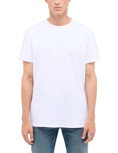 Mustang - T-Shirt  2er Pack Bequem sitzend-Style Allen 2-Pack, für Herren, Weiss, Größe L