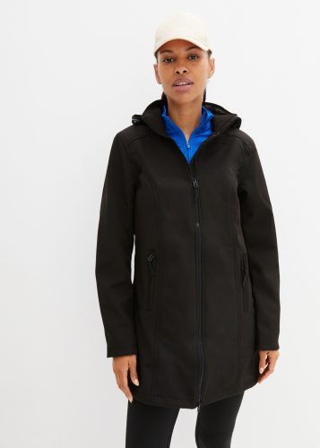 bonprix Softshellparka mit Kapuze figurbetonter Schnitt, 2-Wege-Reissverschluss, Kordelzüge im Saum