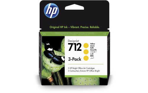 HP, HP Tintenpatrone 712 yellow 3ED79A DesignJet T230/250/630 3 St&uuml;ck